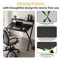 thumbnail image 4 of EDX Small Folding Desk with Shelf, No Assembly 2-Tier Compact Computer Table, Portable Study Workspace for Bedroom, Home Office, Black, 4 of 7