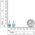 thumbnail image 2 of Gem Stone King 3.30 Ct Round Swiss Blue Topaz 925 Sterling Silver Earrings, 2 of 4