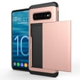 thumbnail image 5 of Allytech Case for Galaxy S10 Case Hybrid Galaxy S10 Wallet Case Dual Layer Protective Shell Hard PC Soft TPU Bumper Credit Cards Slot Cover for 2019 Samsung Galaxy S10 6.1"- Rosegold, 5 of 7