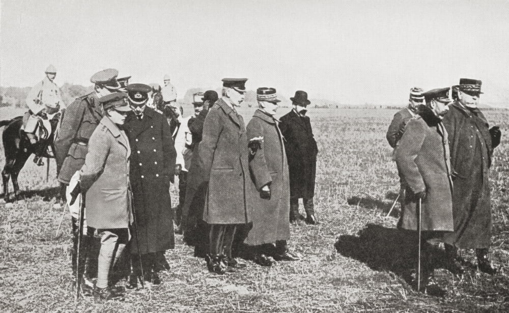 King George V Visits The Western Front In November 1915 The Prince Of Wales Later King Edward Viii On The Extreme Left And King George And General Joffe On The Extreme Right George V George Frederick