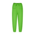 thumbnail image 7 of FAIWAD Womens Sweatpants with Pockets Cotton Linen Elastic Waist Capri Pants Plus Size Drawstring Pants, 7 of 7