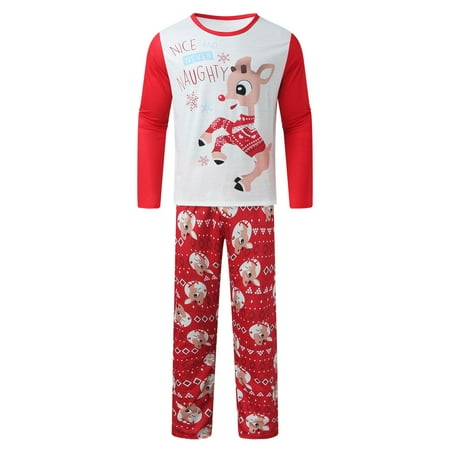 

Men Dad Christmas Deer Print Long Sleeve Tops And Pants 2PC Set Outfirs Family Matching Pajamas Sleepwear Deer Clothes Pjs Matching Sets Loungewear Outfits