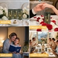 thumbnail image 3 of Debonair Flameless 3 Wicks LED Candles Set of 1 Acrylic Glass Pillars Battery Operated Flickering Candles for Home Decor Wedding Festival Cafe Restaurant Decor（5.9" x 2.7"）, 3 of 9