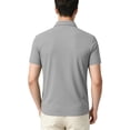 thumbnail image 6 of KLHDSF Men's Polo Shirts 3 Buttons Casual Work T-Shirts Quick Dry Short Sleeve Golf Shirt Pique Jersey Outdoor Performance Top Gray S, 6 of 8