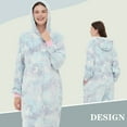 thumbnail image 3 of SWEETXIN Women's Snug Fit Unicorn One-Piece Pajamas, Glow-in-the-Dark Tie Dye Hooded Onesies Costume SizeM, 3 of 7
