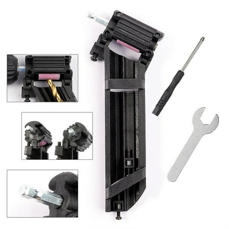 

Drill Bit Sharpener Adjustable 1set ABS Black Chrome Grind Wheel Stable