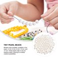 thumbnail image 4 of 200 cuentas de perlas blancas para hacer joyas, perlas sueltas con agujero, pequeñas perlas para manualidades, pulseras, collares y decoraciones, 4 of 8