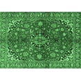 thumbnail image 1 of Ahgly Company Indoor Rectangle Medallion Emerald Green Traditional Area Rugs, 3' x 5', 1 of 4