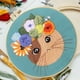 thumbnail image 5 of pstuiky Kit de bordado de flores para principiantes, incluye bastidor para bordar gatos, kit de bordado DIY estereoscópico para principiantes, paquete básico de tela, 5 of 5