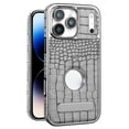 thumbnail image 1 of Case For IPhone 17 Pro Max/17 Pro/17 Air/17, Crocodile Pattern Magnetic Cover Metal Kickstand Shell Slim Retro Case, 1 of 7