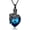 Black-Blue, variant on Crystal Butterfly Urn Necklace for Women Men Ashes Necklace Heart Cremation Jewelry with Crystal Birthday Christmas Jewelry Gifts Keepsake Pendant Necklace Memorial Cremation Jewelry for Women