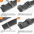 thumbnail image 4 of Men's Belt, KM Legend Leather Ratchet Dress Belt for Men, Jeans Belt with Adjustable Buckle, Trim to Fit for Your Size, 4 of 7