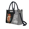 thumbnail image 4 of Personalized Leather Handbags For Women - Personalized Leather Purse with Name - Tote Bags for Mom Grandma - Custom Gifts Ideas for Her, Peony Flowers and Butterflies Handbags TB04vN, 4 of 7