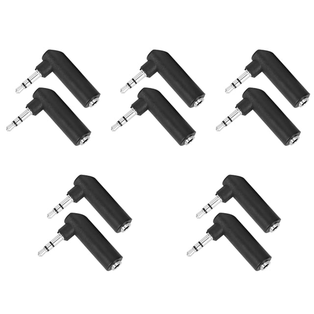 Adaptador, 10 piezas 90 grados 3,5 mm Accesorios para auriculares Conector macho macho Funcionalidad de alta precisión NikouMX herramienta