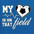 thumbnail image 2 of Wild Bobby, My Heart Is On That Soccer Field, Sports, Women Standard V-Neck Tee, Royal, Small, 2 of 4