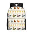 thumbnail image 1 of Disketp Funny Chicken Mochila Unisex de Apertura Lateral Completa, Mochila para Laptop para Escuela, Trabajo y Viajes, 1 of 8
