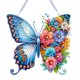 thumbnail image 1 of Colgantes Ventana Arte Cgtredaw Diamantes Imitación 5D Pintura Puntos Acrílico Mariposa Y Flores Coloridas, 1 of 9