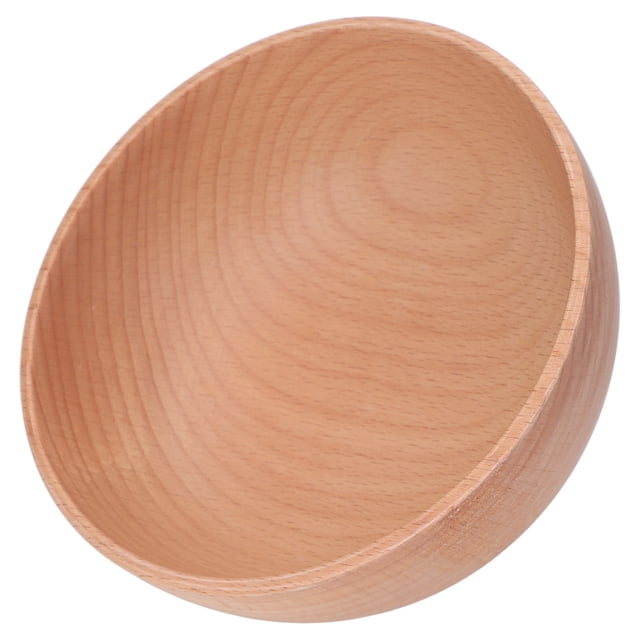 Round Wooden Bowl, Ligneous Crafts Serving Bowl Beech Wood Serviceable Environmental Protection Japanese Style For Serving Fruits Salads For Restaurant Cafe Small