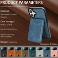 thumbnail image 2 of Compatible with Magsafe 2 in 1 Detachable for iPhone 16 Wallet Case with Card Holder Women Men, Magnetic PU Leather RFID Blocking Flip Kickstand Credit Slots,for iPhone 16, Blue, 2 of 11