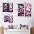 thumbnail image 4 of Designart "violet Magnolias Mystic Magnolias Black" Magnolias Framed Wall Art Set Of 2 - Purple Floral Framed Canvas Set For Living Room Decor, 4 of 7