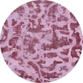 thumbnail image 1 of Ahgly Company Indoor Round Abstract Rogue Pink Abstract Area Rugs, 5' Round, 1 of 6