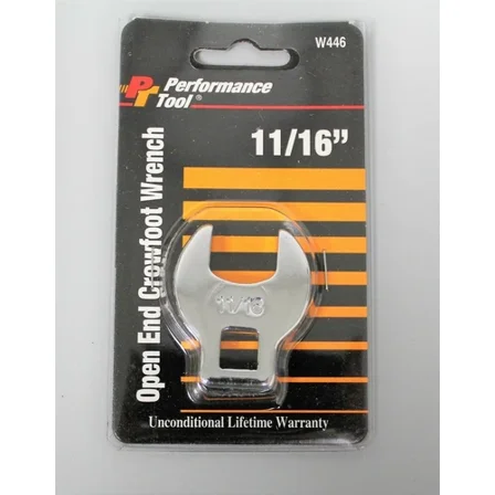 Performance Tool 11/16Mm Open End Crowfoot Wrench W446