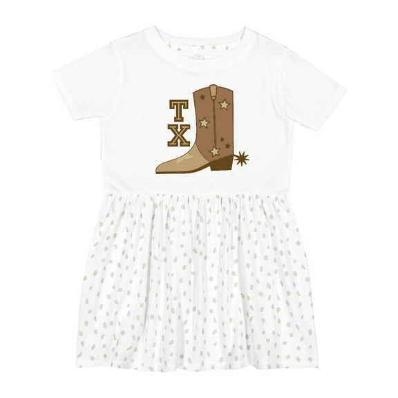 Inktastic Texas Cowboy Boot Girls Toddler Dress