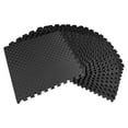 thumbnail image 2 of BalanceFrom 18-Pack 24”x24” Interlocking Foam Puzzle Exercise Mat, 1” Thick, Black, 2 of 11