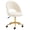 Faux Fur white, variant on Beran7 Pink Swivel Armless Desk Chair with Wheels, Small Velvet Upholstered Home Office Desk Chair Mid-Back Adjustable Chair for Teen Girl Vanity Desk Bedroom Dorm Living Room (Velvet-Pink)