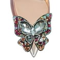 thumbnail image 4 of YDN Women Butterfly Studded Pointed Toe Pumps Slip on Crystal Chunky High Heels Shiny Party Dance Date Shoes Size 14 Gradient, 4 of 5