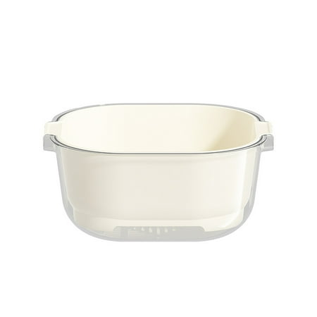 

Dealovy Fruit Vegetable Washing Food Colander Plastic Double Layer Colander Basket for Pasta Spaghetti Berries Food Storage Container Basin Home Decor