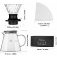 thumbnail image 3 of Switch Pour Over Coffee Maker, 3-in-1 Immersion Dripper, Stops Bitter Coffee, 600ml Glass Pot, 50 Filters, Ideal for Iced Drink & Gift, 3 of 6