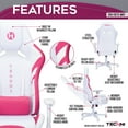 thumbnail image 3 of Techni Sport TSF72 Echo Gaming Chair, White with Pink RTA-TSF72-WHT, 3 of 10
