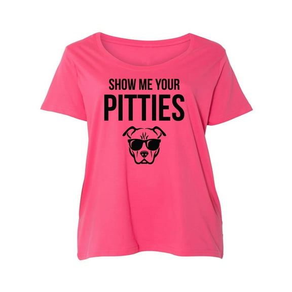 Show Me Your Pitties Womens Plus Size Scoopneck Tee