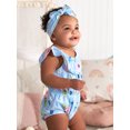 thumbnail image 5 of Gerber Baby Girl Wide Neck Romper & Headband Outfit Set, 2-Piece, (0/3 Months - 12 Months), 5 of 13