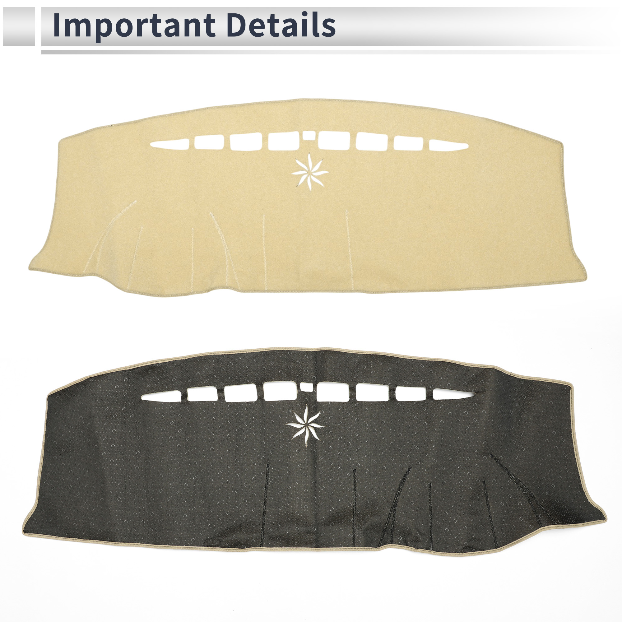 Unique Bargains Non-Slip Dashboard Cover for Ford Edge 2011-2014 Beige