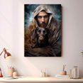 thumbnail image 2 of German Shorthaired Pointer Gift - Dogs Breeds Canvas Wall Art - Man Hugging Dog vintage decor - Gallery Wrap Modern Home Art - Gift For Men| Ready to Hang - 16x24 inches, 2 of 4