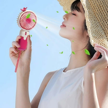 

Clearance Vekome Handheld Fan Summer Portable Carry Small Fan Rechargeable Household Small Fan Student Dormitory Outdoor Gift Fan Light Sound Low Noise