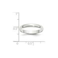 thumbnail image 3 of Solid 10k White Gold 3mm Half Round Wedding Band Size 12.5, 3 of 3