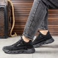 thumbnail image 5 of AUDeals Men's Lace Up Sneakers PU Leather Non Slip Thick Sole Walking Shoes Casual Work Hiking Shoes, 5 of 9
