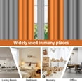 thumbnail image 5 of Lfeey Orange and Gray Blackout Curtains, Room Darkening Dark Curtains, 52x96 inches, 2 Panels, 5 of 6