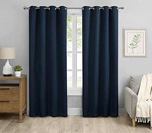 Threshold Linen 100% Blackout Curtain Panel Aruba Blue Heavy Duty 108x50 New 