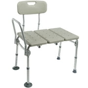 PCP Adjustable Folding Transfer Bench, Silver Frost,