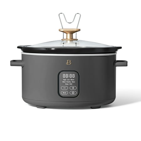 Beautiful 6 Quart Programmable Slow Cooker  Oyster Grey by Drew Barrymore
