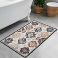 thumbnail image 2 of Washable Vintage Kitchen Mat 31"x20" Non Slip Soft Plush Low Profile Kitchen Rug, Distressed Medallion Oriental Style Sink Mat for Laundry Room Bedroom Office, 2 of 6