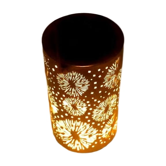 DefiDgd Solar Lanterns Light Outdoor Handhold Hanging Lantern Lights,Hollowed Design Metal Decor Lantern for Yard Patio Lawn Tabletop Pathway Garden Decor(B)