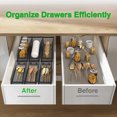 thumbnail image 4 of ZALFLEX Silverware Drawer Organizer for Kitchen, Utensil Mesh Drawer Organizer with Interlocking Arm for Flatware, Knives, Pen, Cosmetic, 6PC, 4 of 9