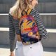 thumbnail image 5 of Disketp Colorful Gecko Jungle Art print Canvas Backpack Lightweight Travel Daypack Student Rucksack Laptop Backpack-, 5 of 5