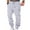 Gray, variant on Jacenvly Linen Pants Long Harem Pants Elastic Waisted Drawstring Pocket Plain Trousers for Men Fashion Joggers Sports Pants - Cotton Pants Trousers Pants
