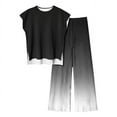 thumbnail image 2 of SDNall Womens Fashionable Casual Sleeveless Front Short Back Long Sleeveless Top And Pants Set, 2 of 9